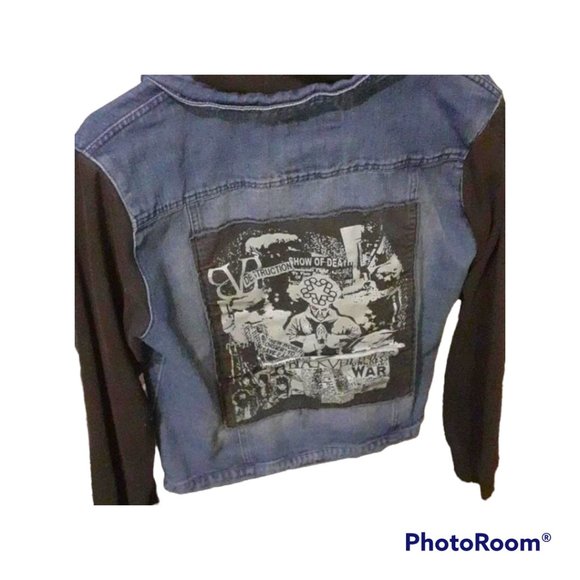 black veil brides Jackets & Coats Band Jean Jacket Black Veil